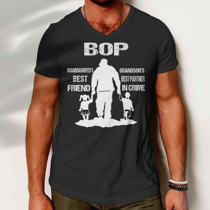 Bop Grandpa Gift Bop Best Friend Best Partner In Crime Men V-Neck Tshirt