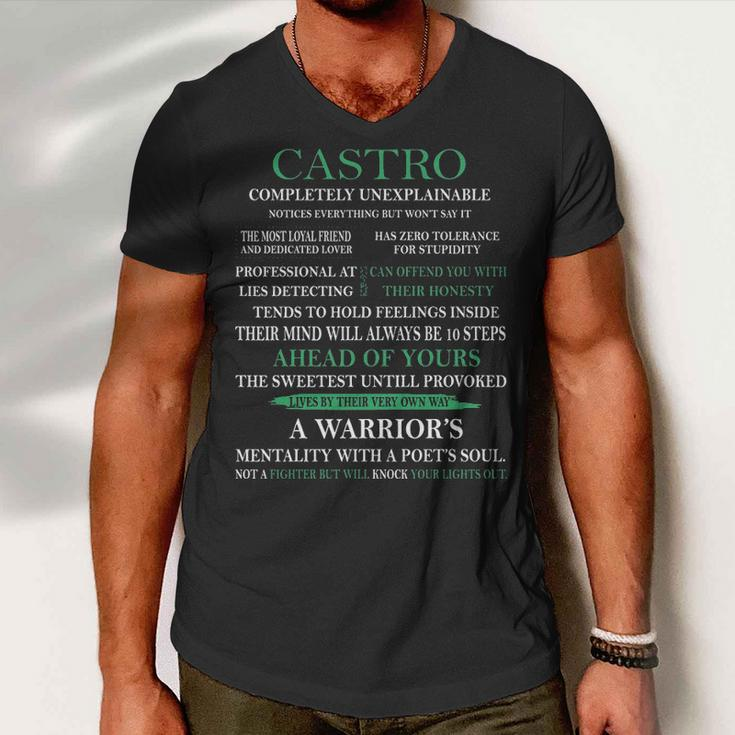 Castro Name Gift Castro Completely Unexplainable Men V-Neck Tshirt