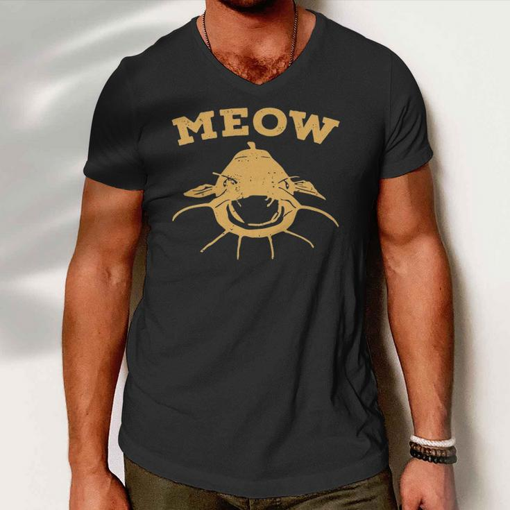 Catfish Fishing Fisherman Meow Catfish Men V-Neck Tshirt