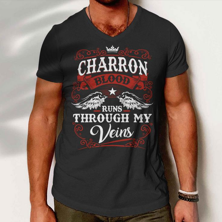 Charron Name Shirt Charron Family Name V2 Men V-Neck Tshirt