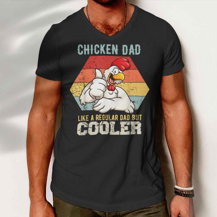 Chicken Chicken Chicken Dad Like A Regular Dad Farmer Poultry Father Day Men V-Neck Tshirt