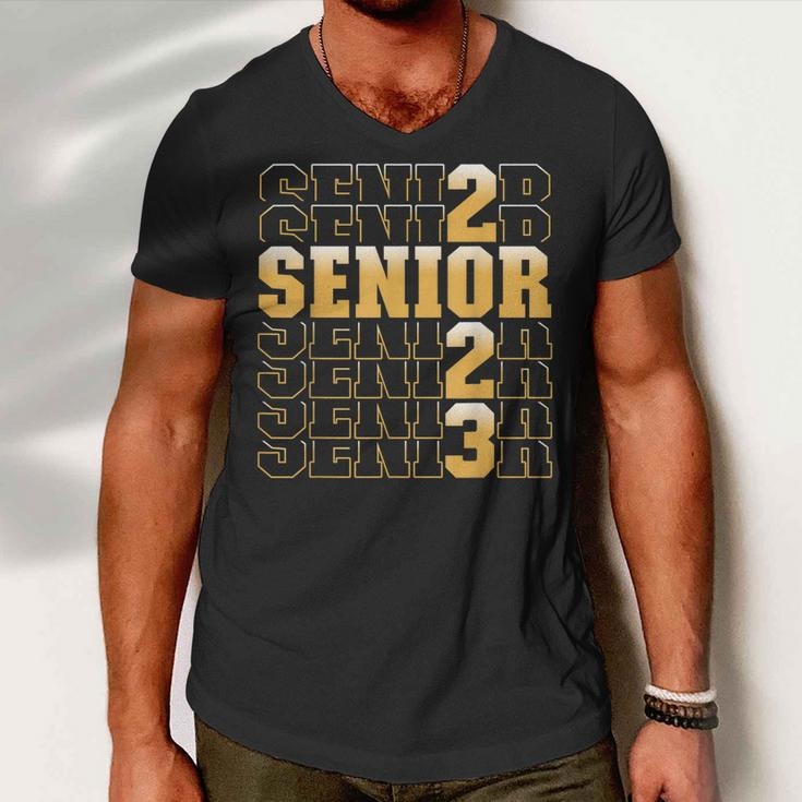 Class Of 2023 Senior 2023 Graduation Or First Day Of School Men V-Neck Tshirt