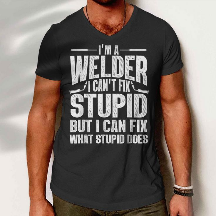 Cool Welding Art For Men Women Welder Iron Worker Pipeliner Men V-Neck Tshirt