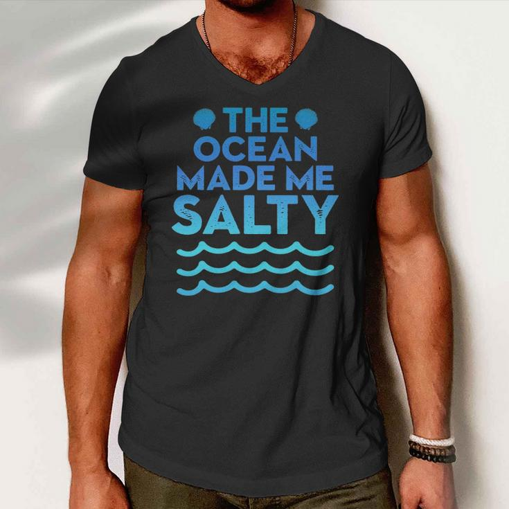 Cute Salt Water Beaches Ocean Make Me Salty Sea Shells Men V-Neck Tshirt