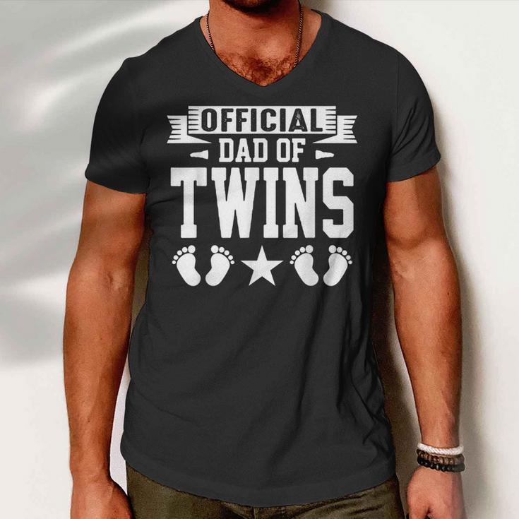 Dad Of Twins Proud Father Of Twins Classic Overachiver Men V-Neck Tshirt