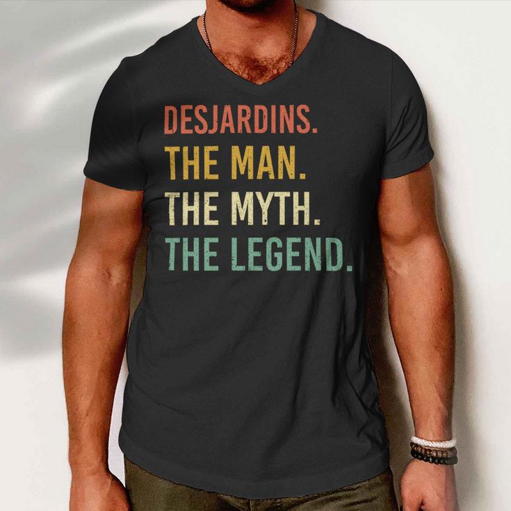 Desjardins Name Shirt Desjardins Family Name V2 Men V-Neck Tshirt