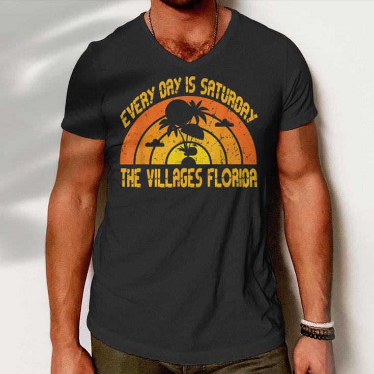 Every Day Is Saturday The Villages Florida Men V-Neck Tshirt