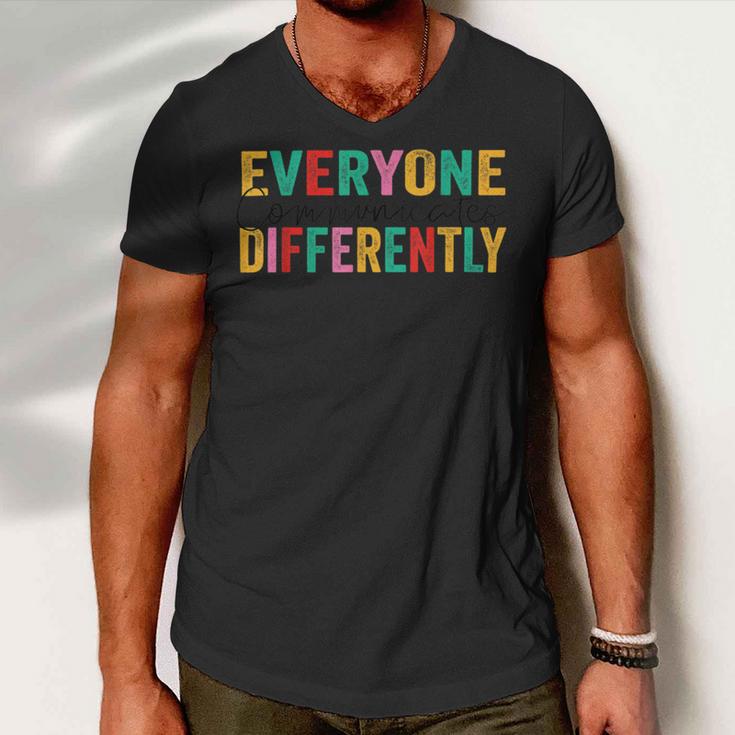 Everyone Communicates Differently V3 Men V-Neck Tshirt