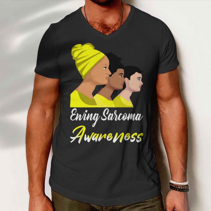 Ewings Sarcoma Awareness Yellow Women Ewings Sarcoma Ewings Sarcoma Awareness Men V-Neck Tshirt