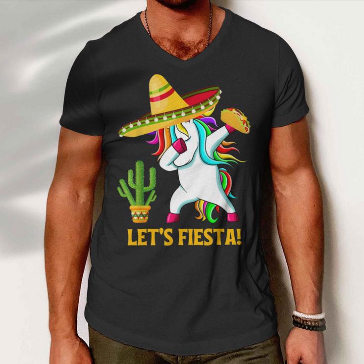 Funny Dabbing Taco Cinco De May Mexican Food V4 Men V-Neck Tshirt