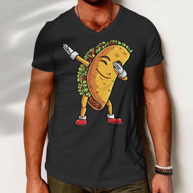 Funny Dabbing Taco Cinco De May Mexican Food V5 Men V-Neck Tshirt