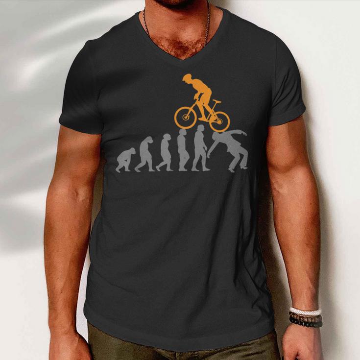 Funny Mountain Bike Evolution Biker Best Men V-Neck Tshirt