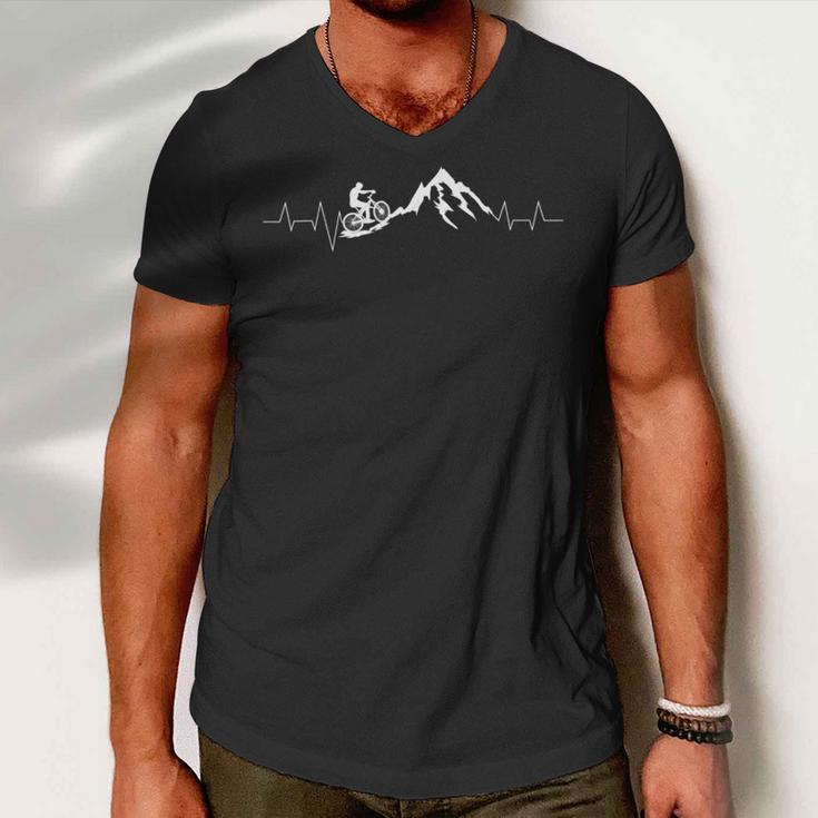 Funny Mountain Bike Evolution Biker Best V3 Men V-Neck Tshirt