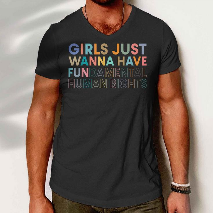 Girls Just Wanna Have Fundamental Rights Men V-Neck Tshirt