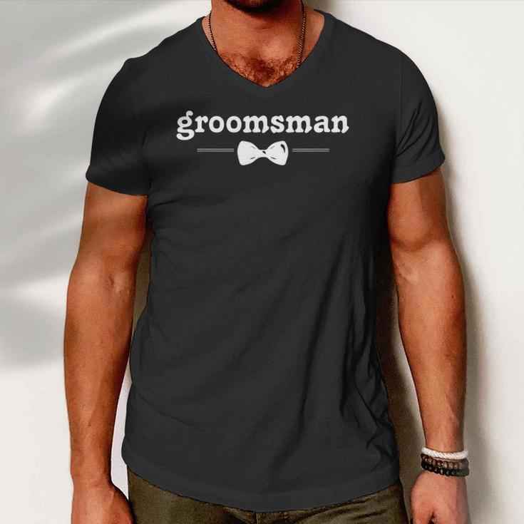 Groomsman Wedding Batchelor Party Groom Men V-Neck Tshirt