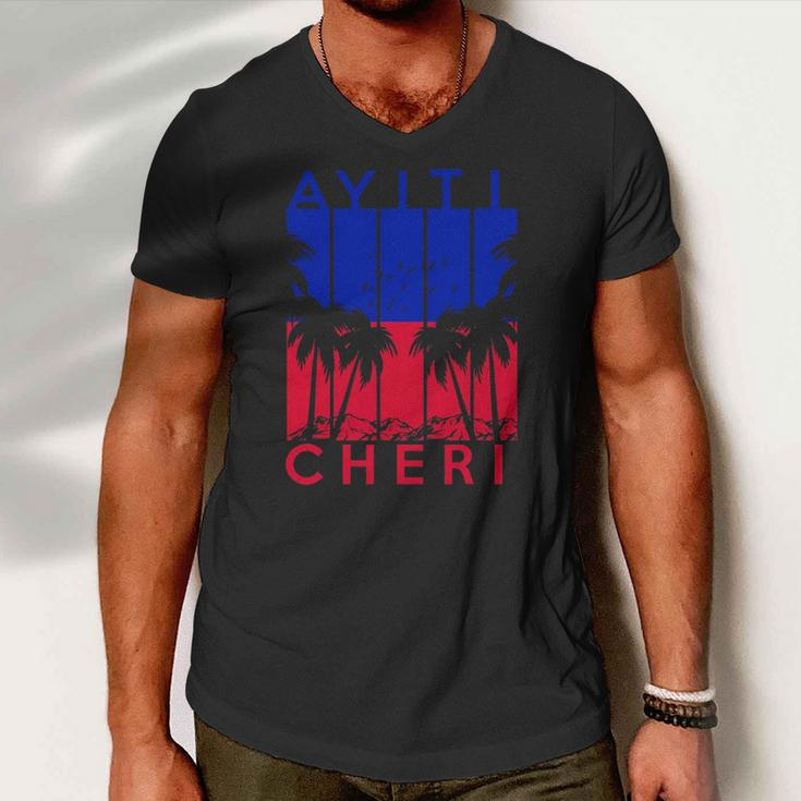 Haitian Haiti Ayiti Cheri Haiti Vacation Gift Men V-Neck Tshirt