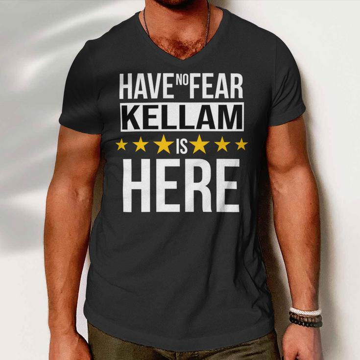Have No Fear Kellam Is Here Name Men V-Neck Tshirt
