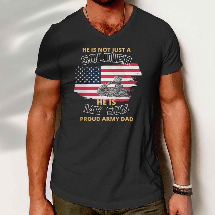 He Is Not Just A Soldier He Is My Son Men V-Neck Tshirt