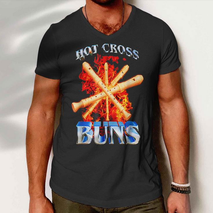 Hot Cross Buns V2 Men V-Neck Tshirt
