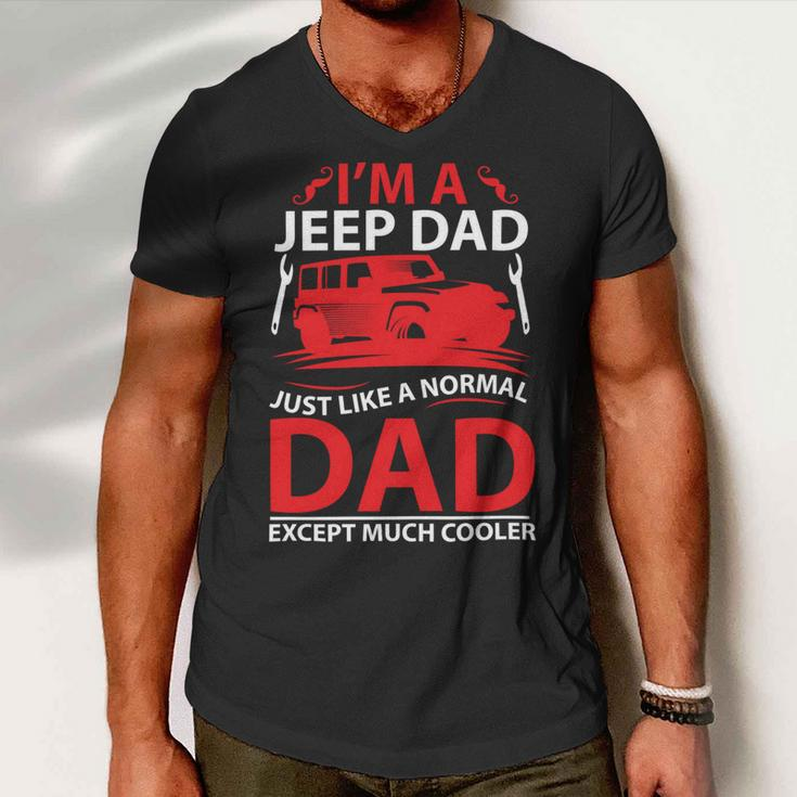 Im Ajeep Dad Men V-Neck Tshirt