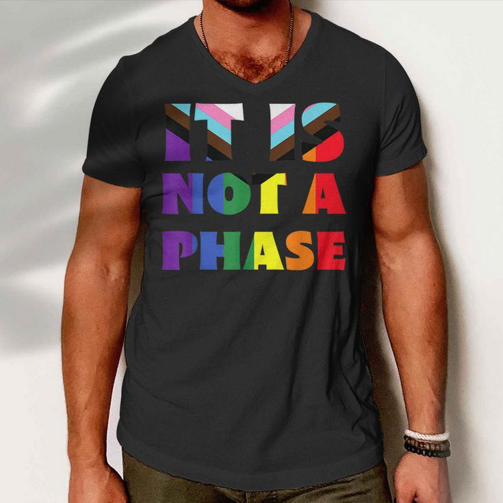 Its Not A Phase Lgbtqia Rainbow Flag Gay Pride Ally Men V-Neck Tshirt