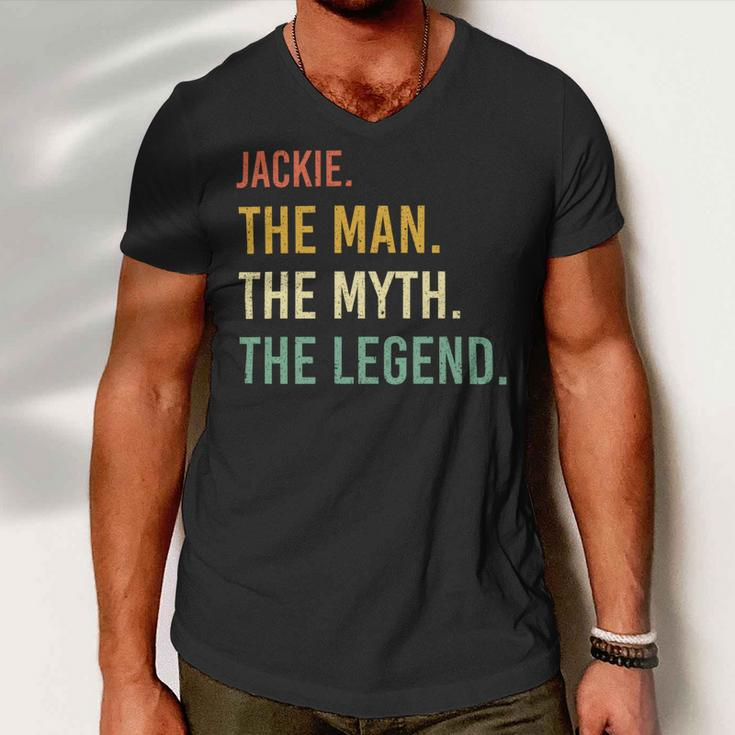 Jackie Name Shirt Jackie Family Name V3 Men V-Neck Tshirt