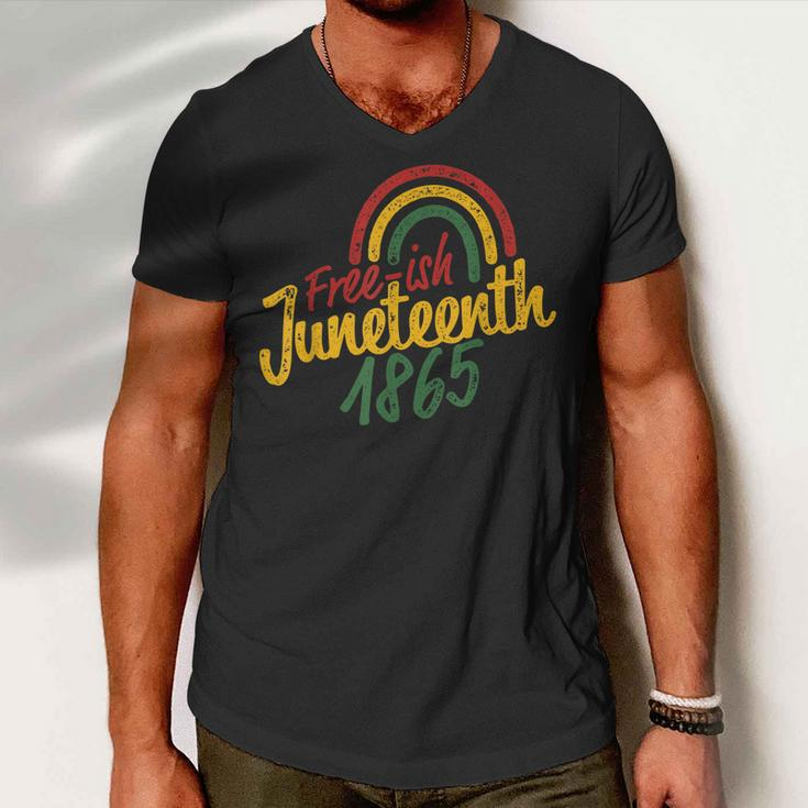 Junenth Women Free-Ish 1865 Kids Mens Junenth Men V-Neck Tshirt
