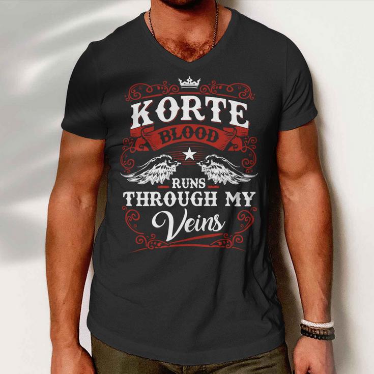 Korte Name Shirt Korte Family Name V2 Men V-Neck Tshirt