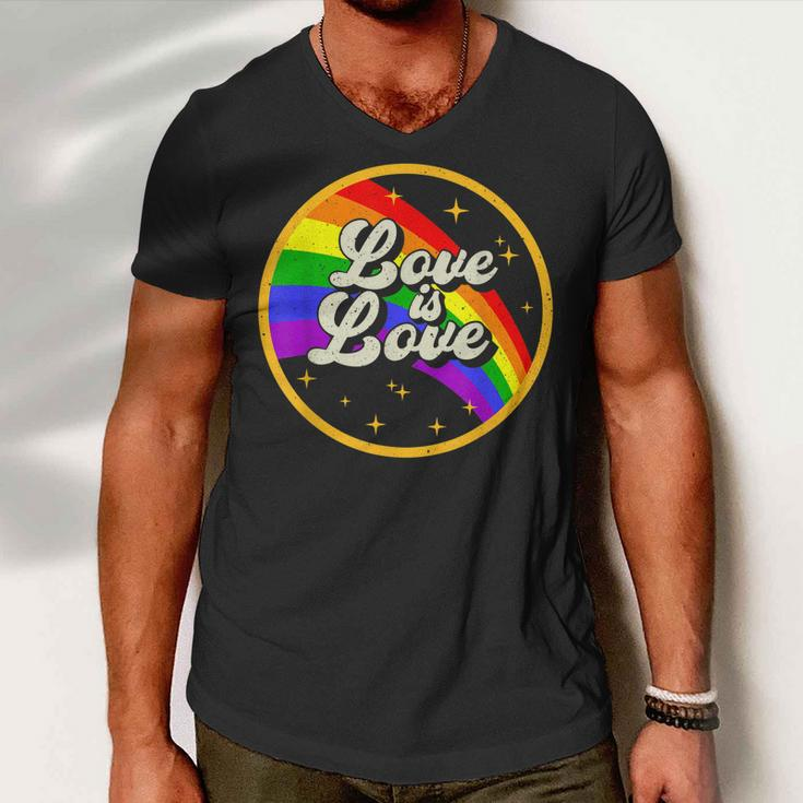 Love Is Love Rainbow Lgbt Gay Lesbian Pride Men V-Neck Tshirt