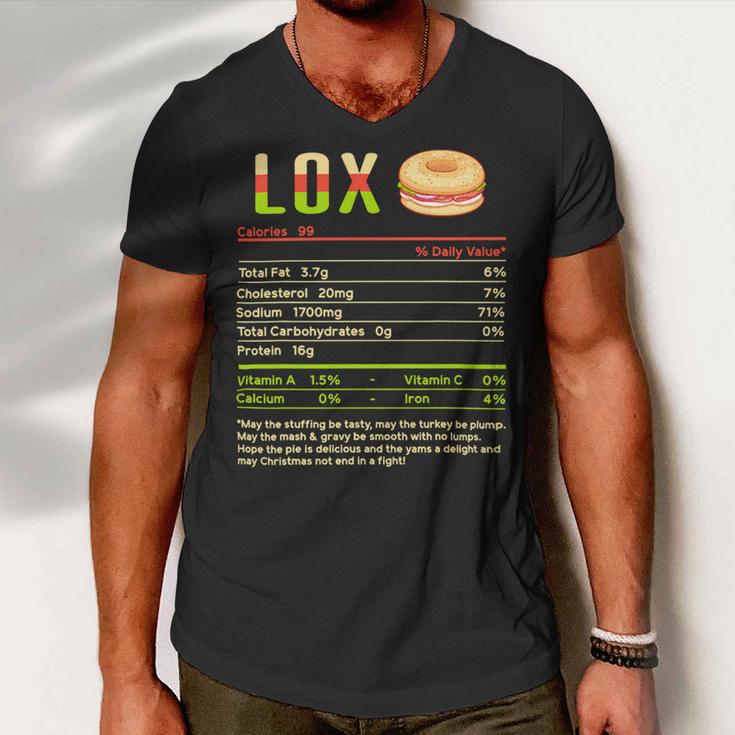 Lox Nutrition Facts Funny Christmas 12 Shirt Men V-Neck Tshirt