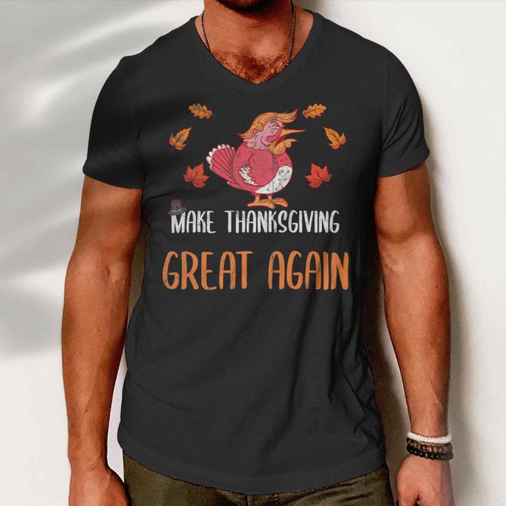 Make Thanksgiving Great Again Funny 5 Shirt Men V-Neck Tshirt