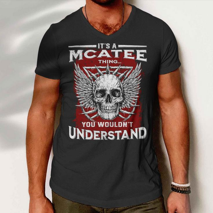 Mcatee Name Shirt Mcatee Family Name V3 Men V-Neck Tshirt