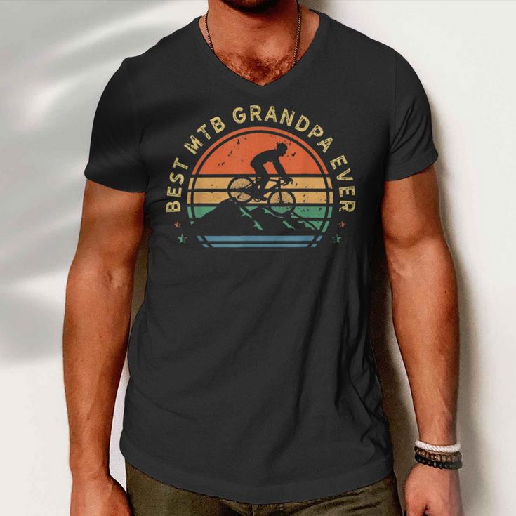 Mens Mountain Bike Retro Biking Vintage - Mtb Biker Grandpa Gifts 481 Trending Shirt Men V-Neck Tshirt