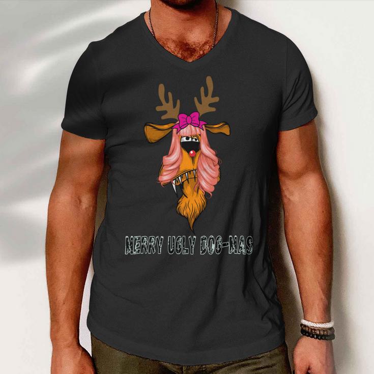 Merry Ugly Dog - Mas Men V-Neck Tshirt