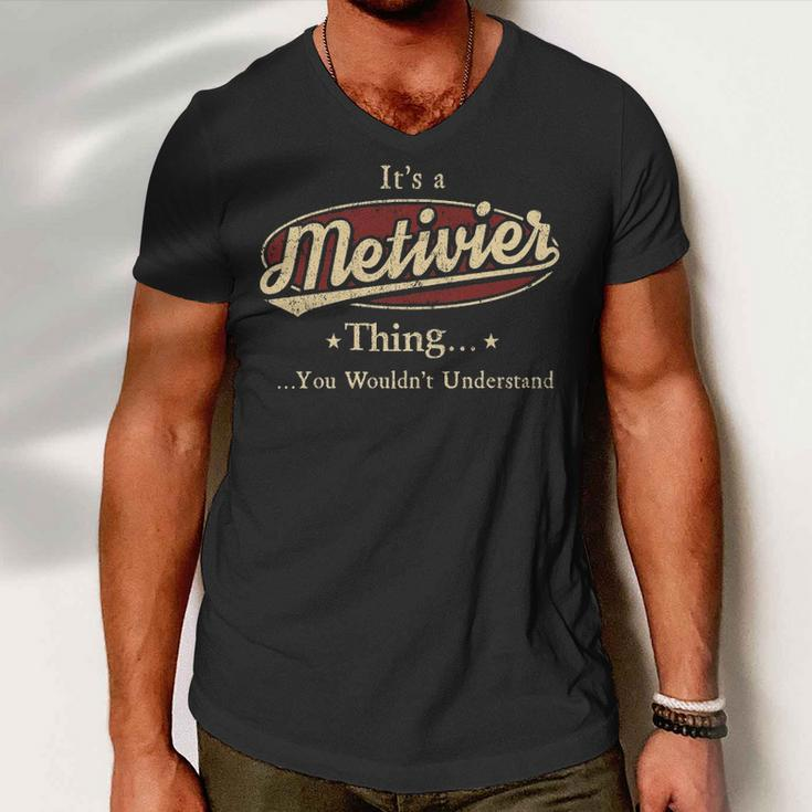 Metivier Shirt Personalized Name GiftsShirt Name Print T Shirts Shirts With Name Metivier Men V-Neck Tshirt