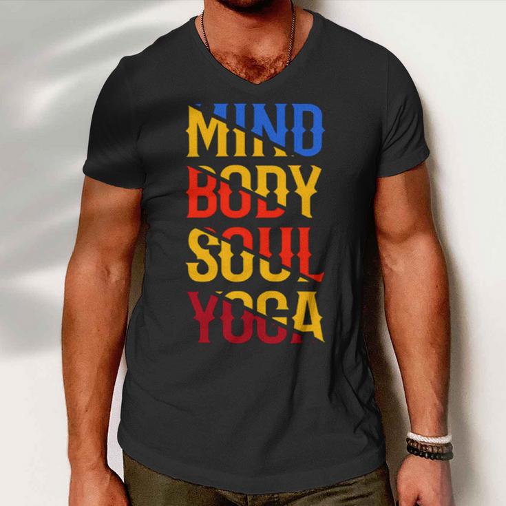 Mind Body Soul Yoga 114 Trending Shirt Men V-Neck Tshirt