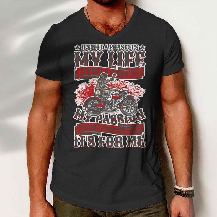 Motorcycle Passion Biker Safety 487 Shirt Men V-Neck Tshirt