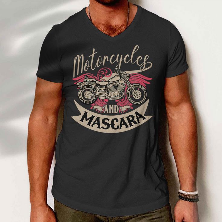 Motorcycles Mascara Moped Chopper 463 Shirt Men V-Neck Tshirt