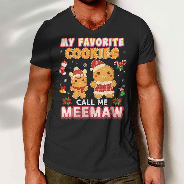 My Favorite Cookies Call Me Meemaw 882 Shirt Men V-Neck Tshirt