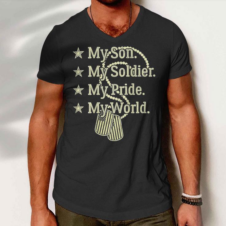 My Son Is A Soldier Hero Proud 712 Shirt Men V-Neck Tshirt