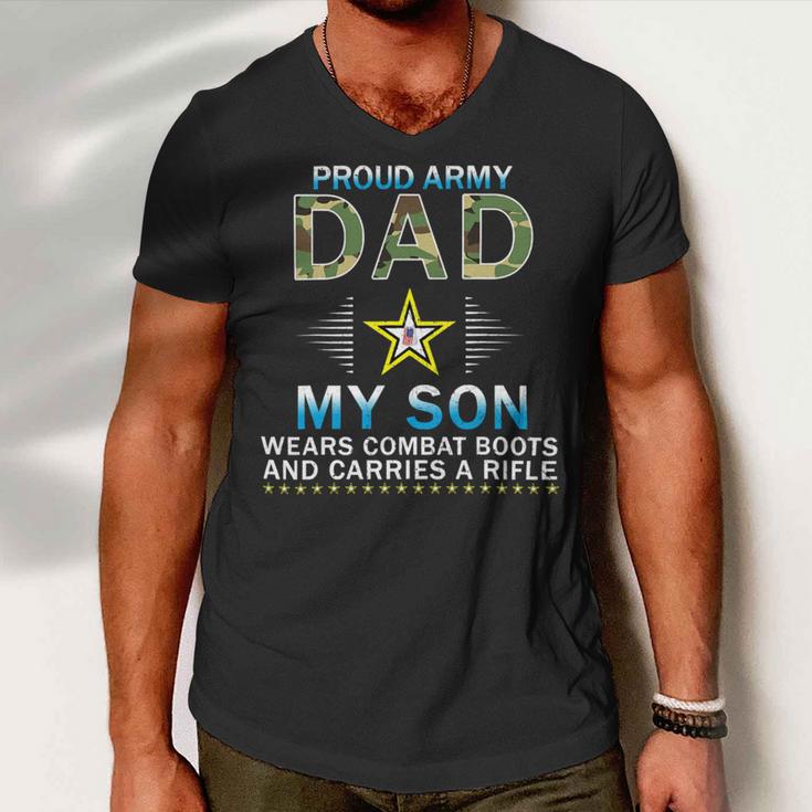 My Son Wears Combat Bootsproud Army 690 Shirt Men V-Neck Tshirt