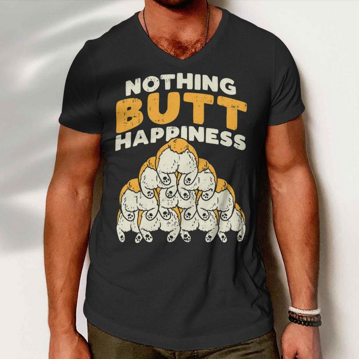 Nothing Butt Happiness Funny Welsh Corgi Dog Pet Lover Gift V5 Men V-Neck Tshirt