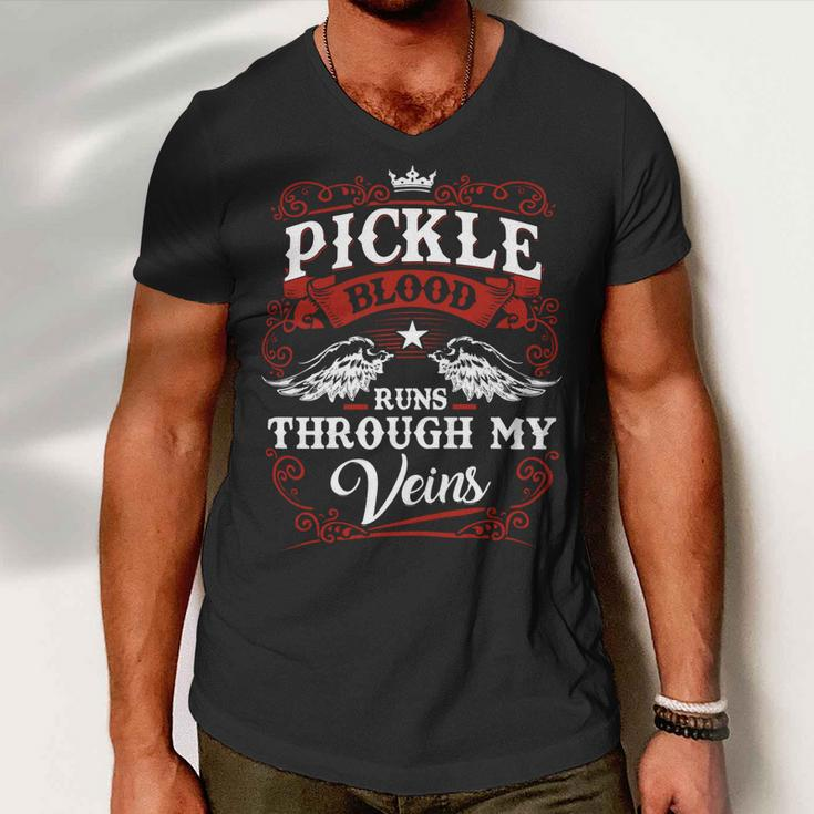 Pickle Name Shirt Pickle Family Name V2 Men V-Neck Tshirt