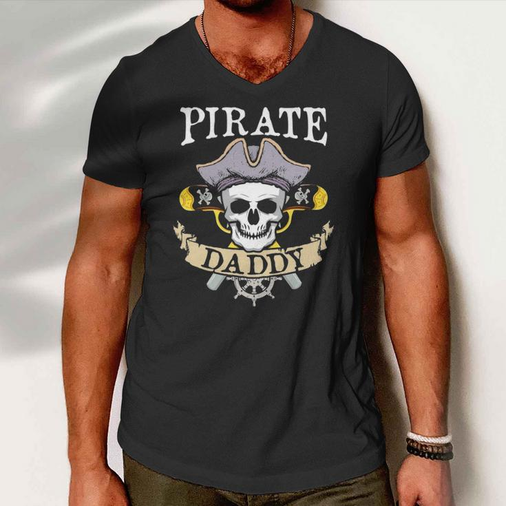 Pirate Daddy Matching Family Dad Men V-Neck Tshirt