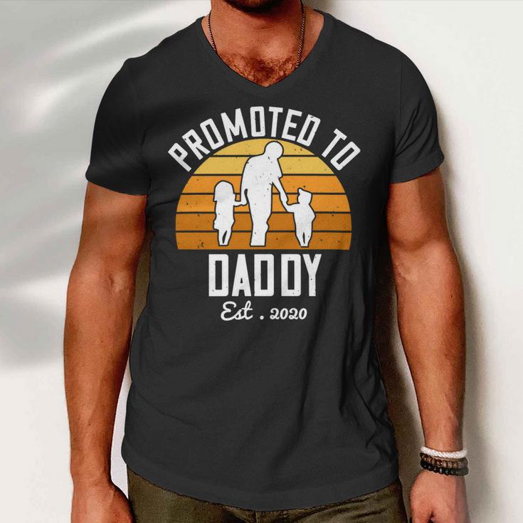 Promoted To Daddy Est 2020 Men V-Neck Tshirt