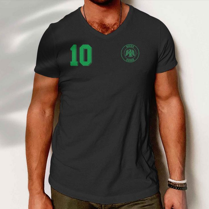 Retro Nigeria Football Jersey Nigerian Soccer Away Men V-Neck Tshirt