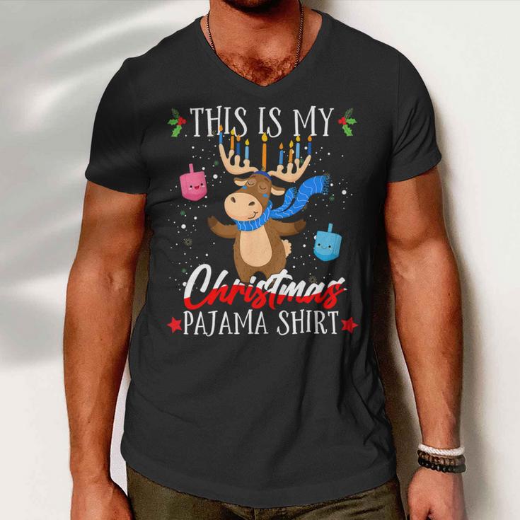 This Is My Christmas Pajama Jewish 545 Shirt Men V-Neck Tshirt