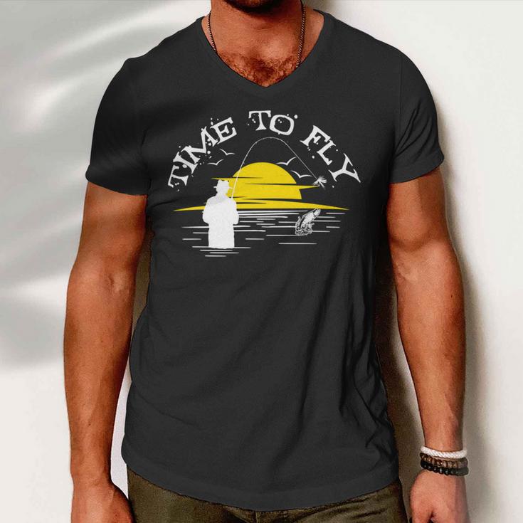 Time To Fly Fish 49 Trending Shirt Men V-Neck Tshirt