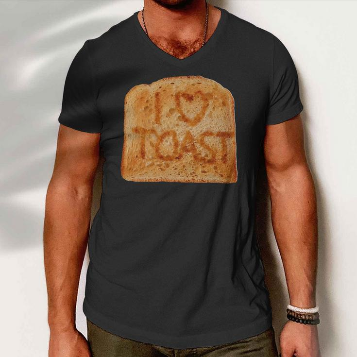 Toasted Slice Of Toast Bread Men V-Neck Tshirt