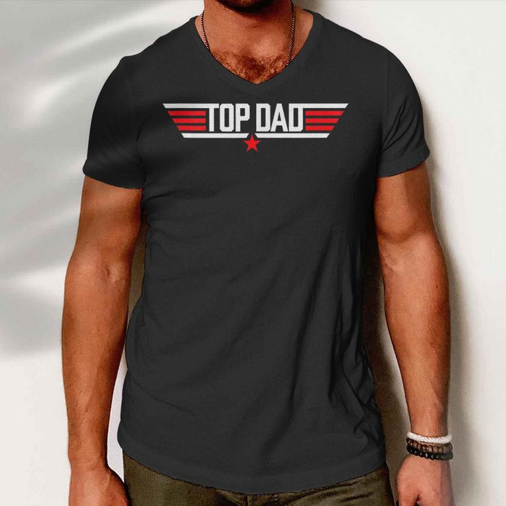 Top Dad Funny 80S Father Air Humor Movie Gun Fathers Day Men V-Neck Tshirt